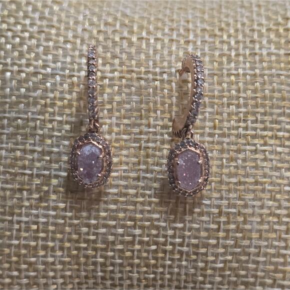 Kendra Scott Cale Hoop Rose Gold Earrings - Picture 1 of 5